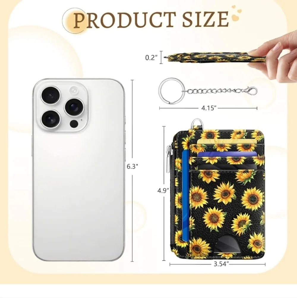 Sunflower Card Organizer with ID Window